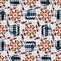 Small colored pixels seamless pattern