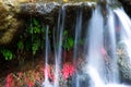 Small colorful waterfall in Spain