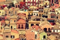 Small coloured houses pattern in the poor neighborhood. Europa, Royalty Free Stock Photo