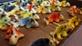 Small colourful ceramic fishes