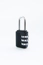 Coded lock for a suitcase on a white background Royalty Free Stock Photo