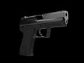 Small and compact modern handgun - black steel finish