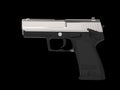 Small and compact modern handgun - chrome top part