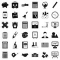 Small computer icons set, simple style Royalty Free Stock Photo