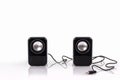 Small computer speakers. Royalty Free Stock Photo