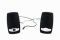 Small computer speakers. Royalty Free Stock Photo