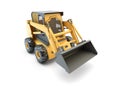 Small construction utility vehicle isolated