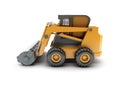 Small construction utility vehicle isolated