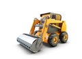 Small construction utility vehicle isolated