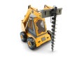 Small construction utility vehicle isolated