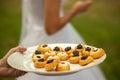 Small Wedding Cookies on Plate Royalty Free Stock Photo