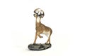 Lifelike model of reindeer. Home and office decoration Toy. Royalty Free Stock Photo