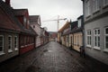 Small cosy houses in Odense, Denmark Royalty Free Stock Photo