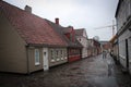 Small cosy houses in Odense, Denmark Royalty Free Stock Photo