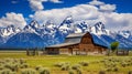 small cottage in mountains generated by AI tool