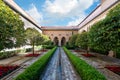 Small courtyard of Aljaferia palace in Zaragoza, Spain