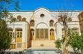 In small courtyard of Borujerdi Historical House, Kashan, Iran Royalty Free Stock Photo