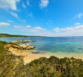 Small cove under a blear sky in Sardinia