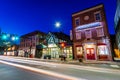 Small Cozy Downtown of Brattleboro, Vermont at Night