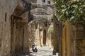 A Small Hotel Tucked Away in an Alleyway of the Medieval City of Rhodes