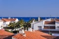 Small cozy resort town on Costa Dorada, Spain. Housetops.