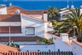 Small cozy resort town on Costa Dorada, Spain. Roofs.