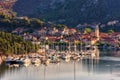 Skradin town on Krka river in morning light, the entrance to the Krka National Park, Croatia Royalty Free Stock Photo