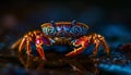 Small crab claw holds vital seafood meal generated by AI
