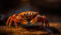 Small crab claw in selective focus underwater generated by AI