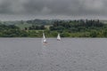 Small Craft on the Scottish Loch under Instruction Castle Semple Loch Scotland