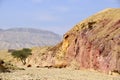 Small Crater landscape in Negev desert.