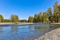 A small creek with crystal clear water in central Mongolia