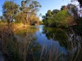 Small creek river slow current flow