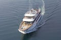 Small cruise ship sailing across the Adriatic Sea Royalty Free Stock Photo