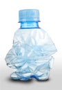 Small crushed plastic bottle Royalty Free Stock Photo