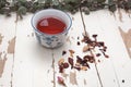 A small cup of Rosehip Tisane