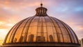 A small cupola sits atop the dome adding to the architectural complexit Royalty Free Stock Photo
