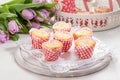 Small curd cheese muffins or cupcakes