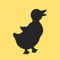 Small cute baby duck vector icon Royalty Free Stock Photo