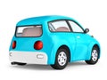 Small cute blue car back Royalty Free Stock Photo