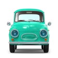 Car retro small cartoon bunchy front Royalty Free Stock Photo