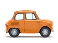 Car retro small cartoon bunchy side Royalty Free Stock Photo