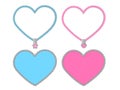 Small cute heart on transparent background. Vector set of graphic elements for LOL doll surprise party style.