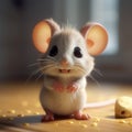Small Cute Mouse. Graphic Resource. Generative AI
