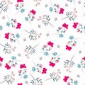 Small cute pink flower seamless pattern Royalty Free Stock Photo