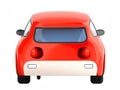 Small cute red car back Royalty Free Stock Photo