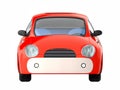 Small cute red car front Royalty Free Stock Photo