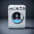 Small cute washing machine toy, 3D reference model. AI generated model reference image isolated on solid background