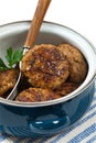 Small Cutlets or Sausage Patties Royalty Free Stock Photo