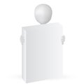 Small 3d man hands holding a box Royalty Free Stock Photo